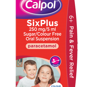Calpol Six Plus 250mg/5ml Sugar/Colour Free Oral Suspension
