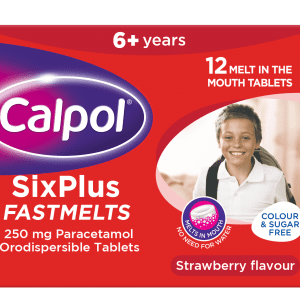Calpol Six Plus Fastmelts 250 mg Paracetamol Orodispersible Tablets