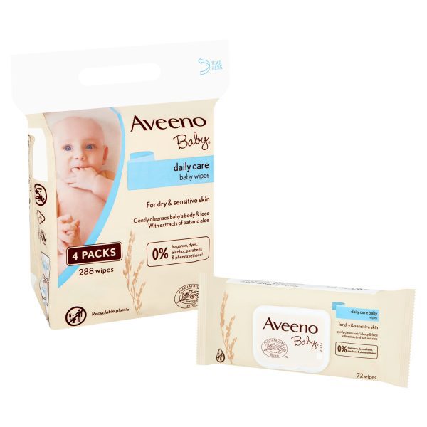 Aveeno Baby Daily Care Baby Wipes 4 pack