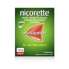 Nicorette Invisible Step 3 Patches 10mg/16Hours 7 Patches