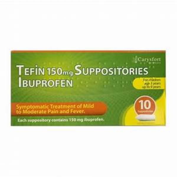 Tefin 150mg Suppositories Ibuprofen PharmacyAnseo.ie Ireland