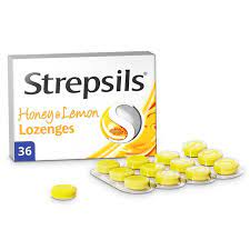 Strepsils Lozenges Honey & Lemon Pack of 36