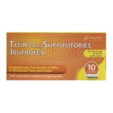 Tefin Suppositories 75mg Ibuprofen