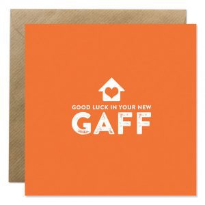Bold Bunny Good Luck In Your New Gaff Card