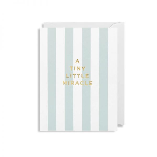 Cherished Mini Greeting Card - A Tiny Little Miracle Blue