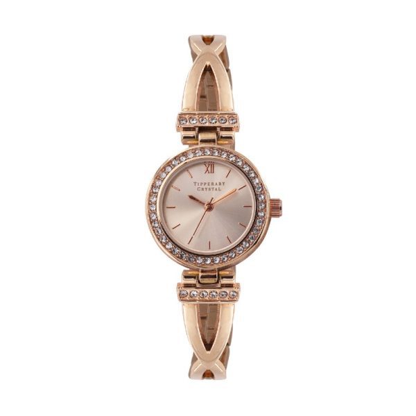Tipperary Crystal Amelie Rose Gold Watch