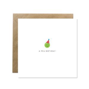 Bold Bunny A Pea Birthday Greeting Card